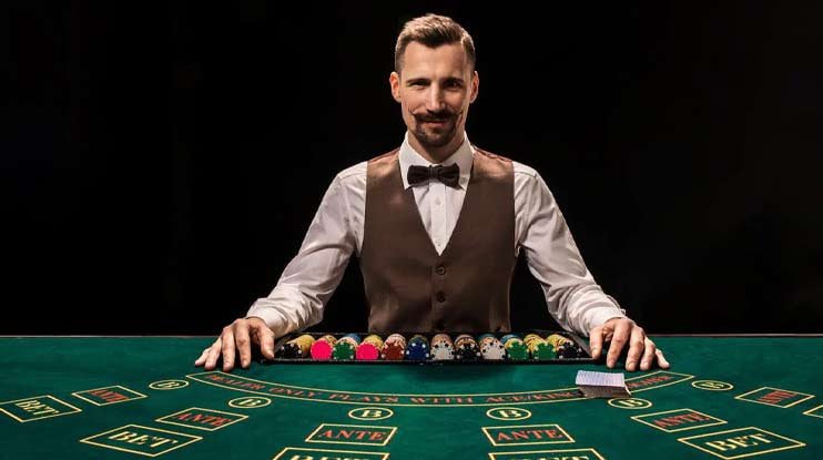 ibet links ဂိမ်းလော်ဘီ baccarat roulette table ကစားနေသော မြင်ကွင်း